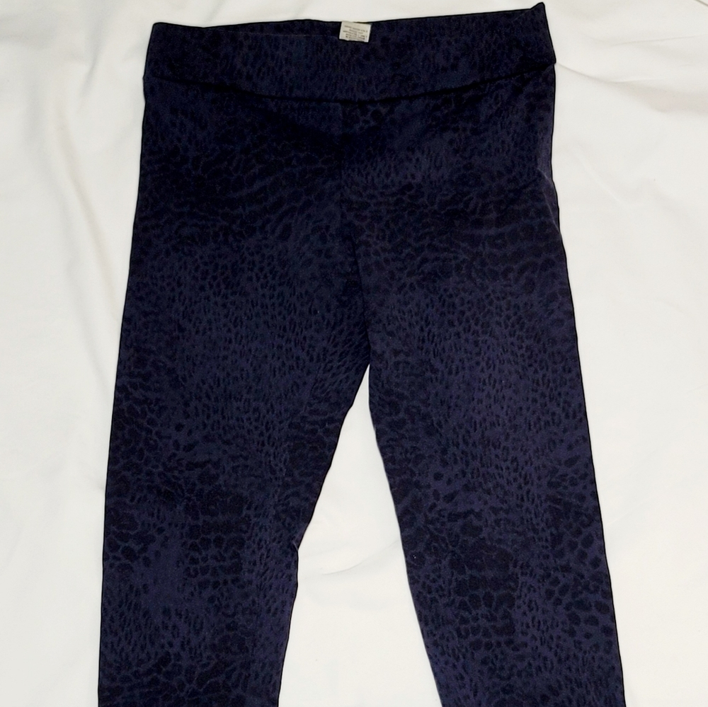 Matty M Blue Snake Print Leggings size Medium